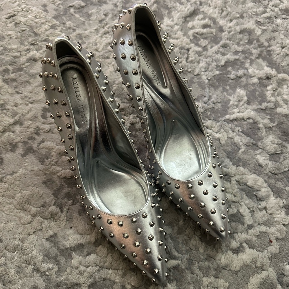 Silver Spike Azalea Wang Pumps